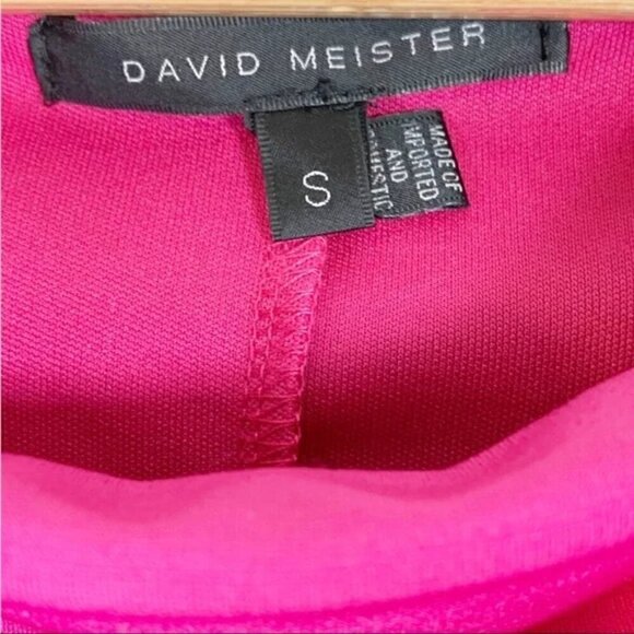 David Meister Ruched Cowl Neck Sleeveless Sheath Dress Pink Size Small NWT - Picture 13 of 14